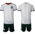 Custom Mexico Away White Shirt 2026 With Shorts