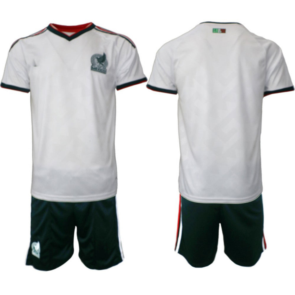 Custom Mexico Away White Shirt 2026 With Shorts