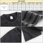 Were The Perfect BlendInterest Printed Washed T-Shirt 230G Loose Trendy Fashionable 100%Cotton Short Sleeve Top