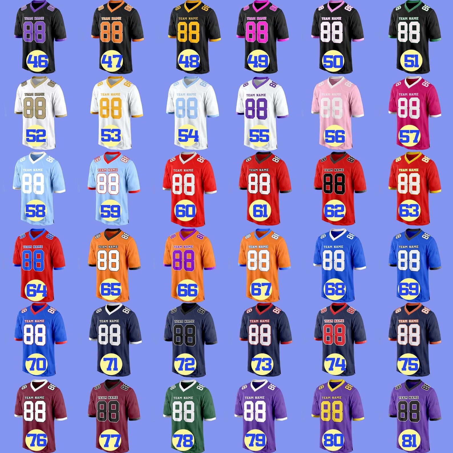 Custom Football Jersey, Personalized American Football Jerseys , Embroidery Couple Jersey Team Uniform  Gifts for Men Women Kids Toddler Fan