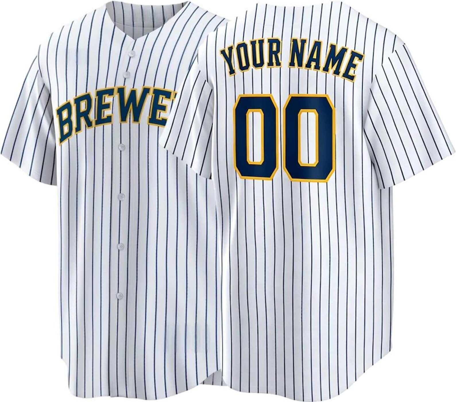 Custom Milwaukee Baseball Jersey | Personalized Stitched Name Number | Men/Youth Size | Game Day Fan Jersey Gift