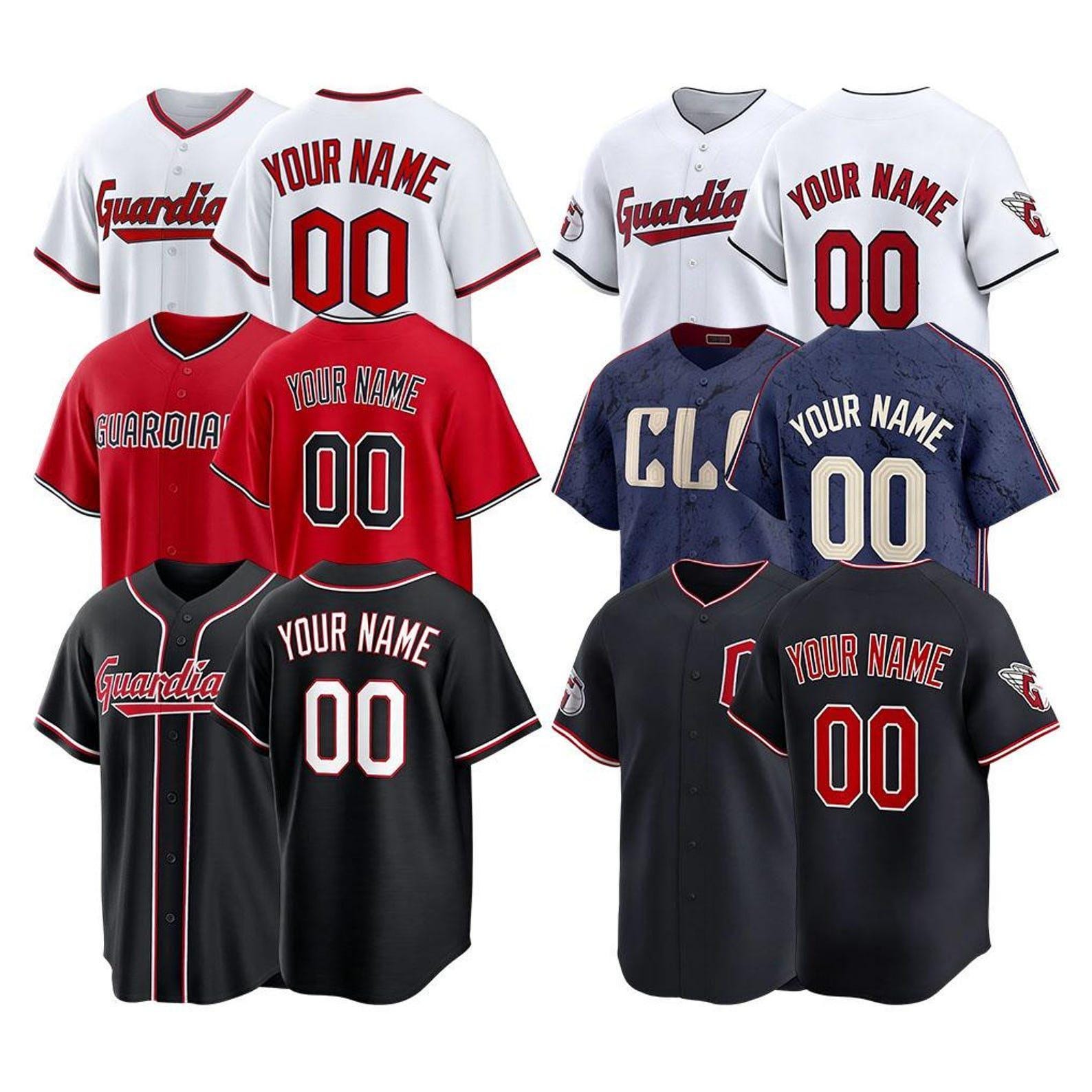 Custom Cleveland Baseball Jersey | Personalized Stitched Name Number | Men/Youth Size | Game Day Fan Jersey Gift