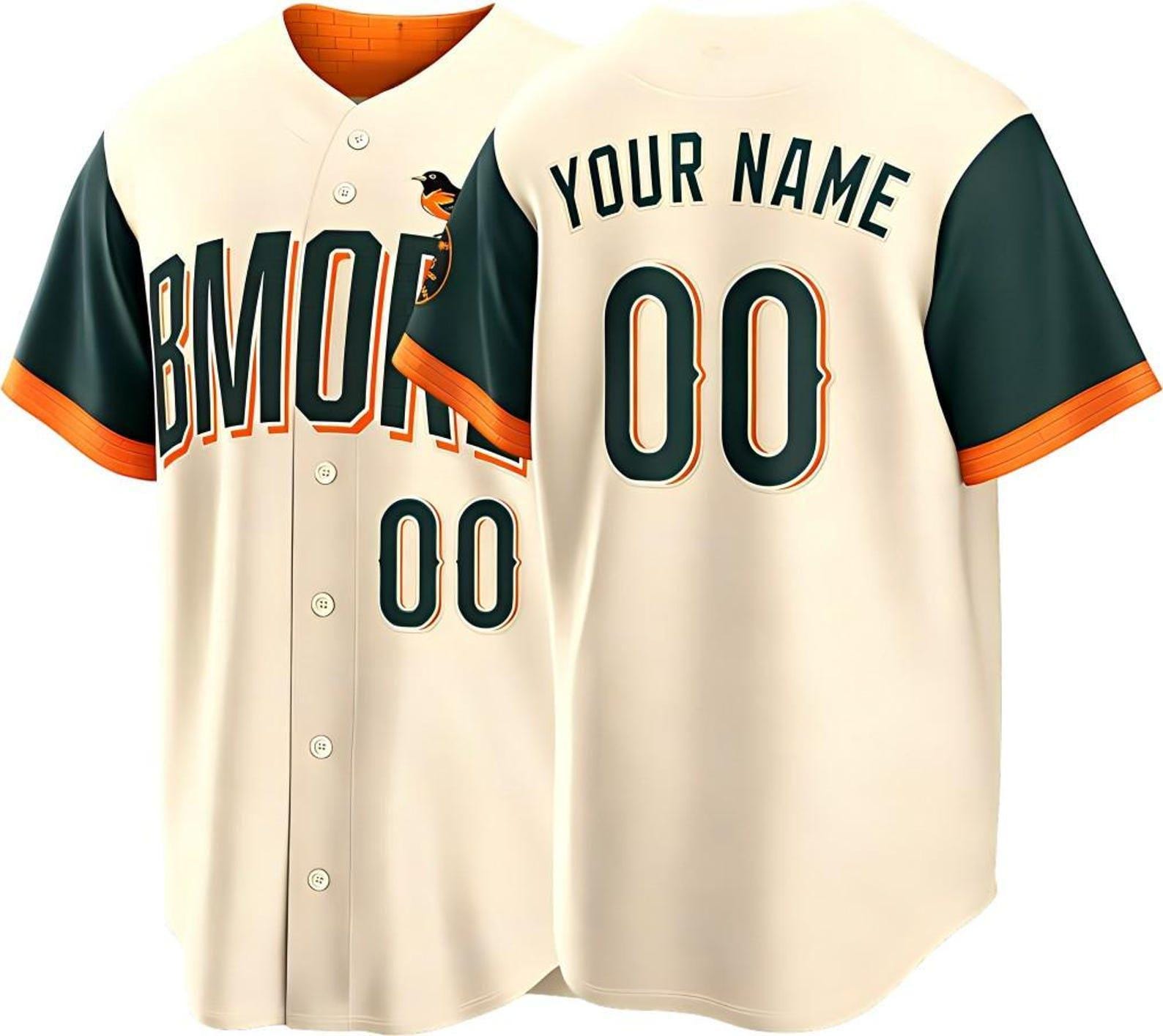 Custom Baltimore Baseball Jersey | Personalized Stitched Name Number | Men/Youth Size | Game Day Fan Jersey Gift