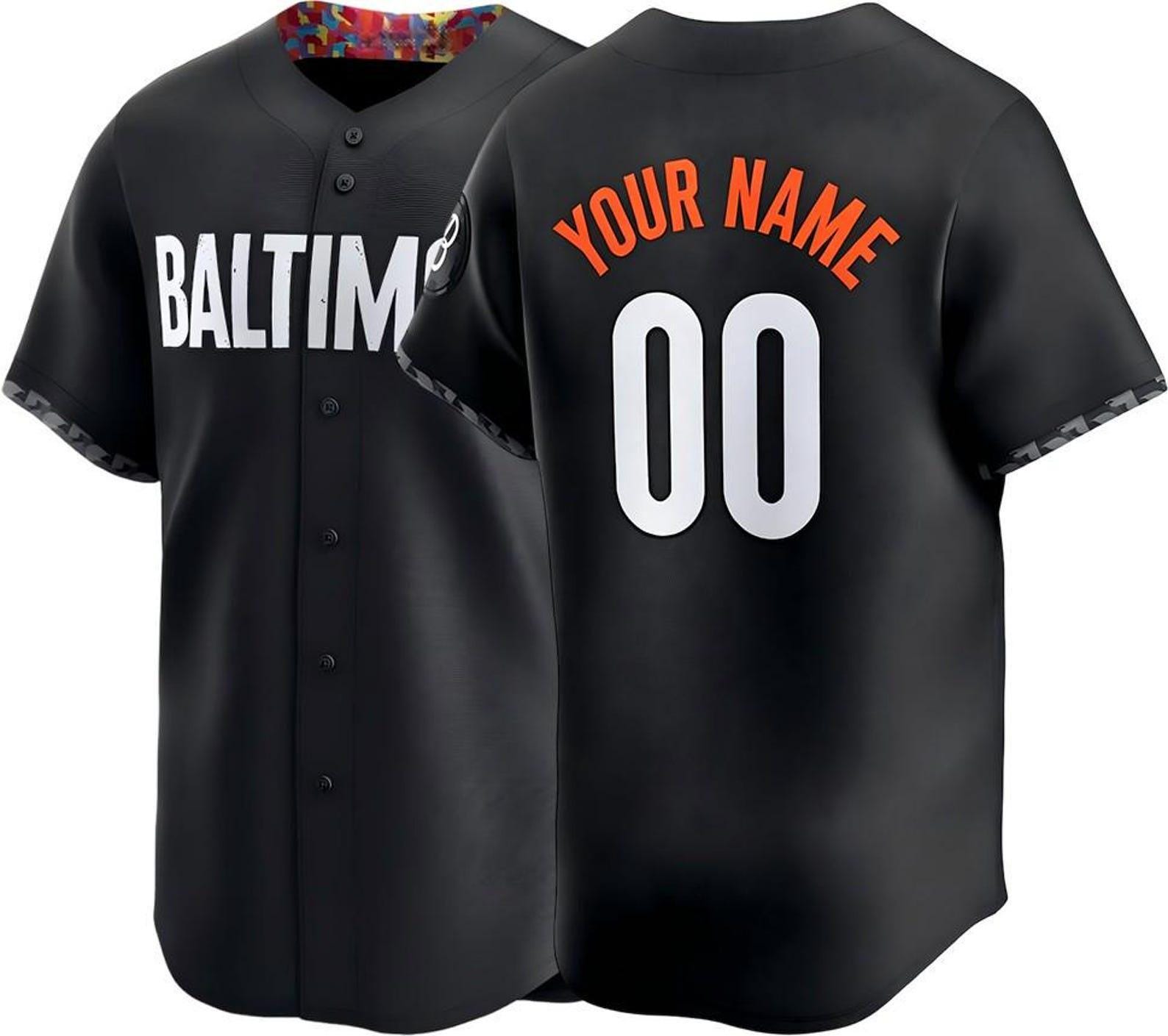 Custom Baltimore Baseball Jersey | Personalized Stitched Name Number | Men/Youth Size | Game Day Fan Jersey Gift