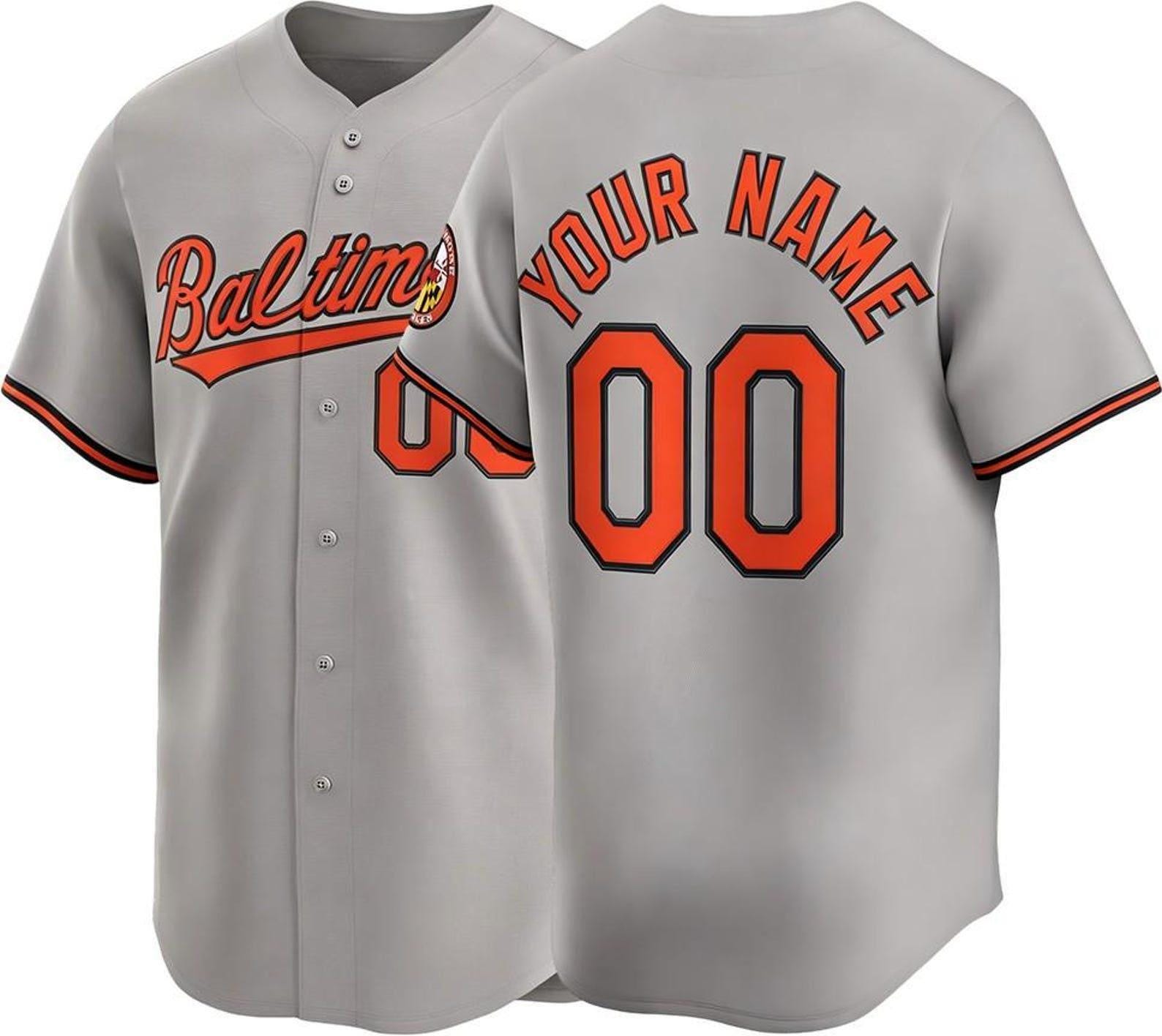 Custom Baltimore Baseball Jersey | Personalized Stitched Name Number | Men/Youth Size | Game Day Fan Jersey Gift