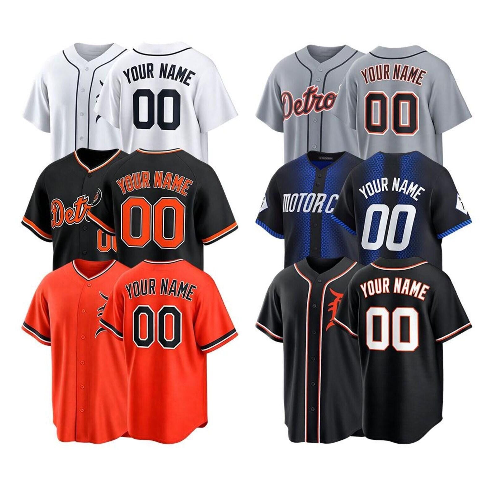 Custom Detroit Baseball Jersey | Personalized Stitched Name Number | Men/Youth Size | Game Day Fan Jersey Gift