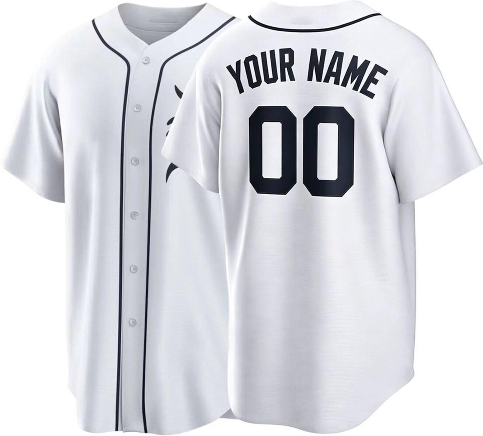 Custom Detroit Baseball Jersey | Personalized Stitched Name Number | Men/Youth Size | Game Day Fan Jersey Gift