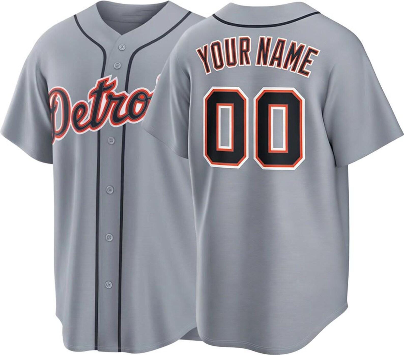 Custom Detroit Baseball Jersey | Personalized Stitched Name Number | Men/Youth Size | Game Day Fan Jersey Gift