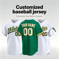 Personalized Athletics Baseball Jersey, Custom Name Number, Team sports shirts wedding Jersey Stitched Gift