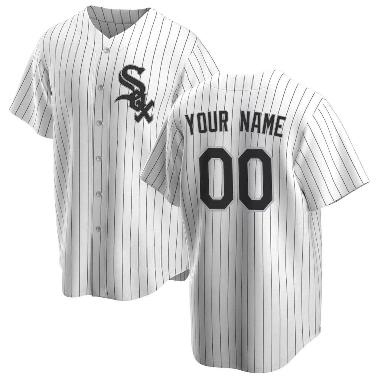 Personalized White Sox Baseball Jersey, Custom Name Number, Team sports shirts wedding Jersey Stitched Gift