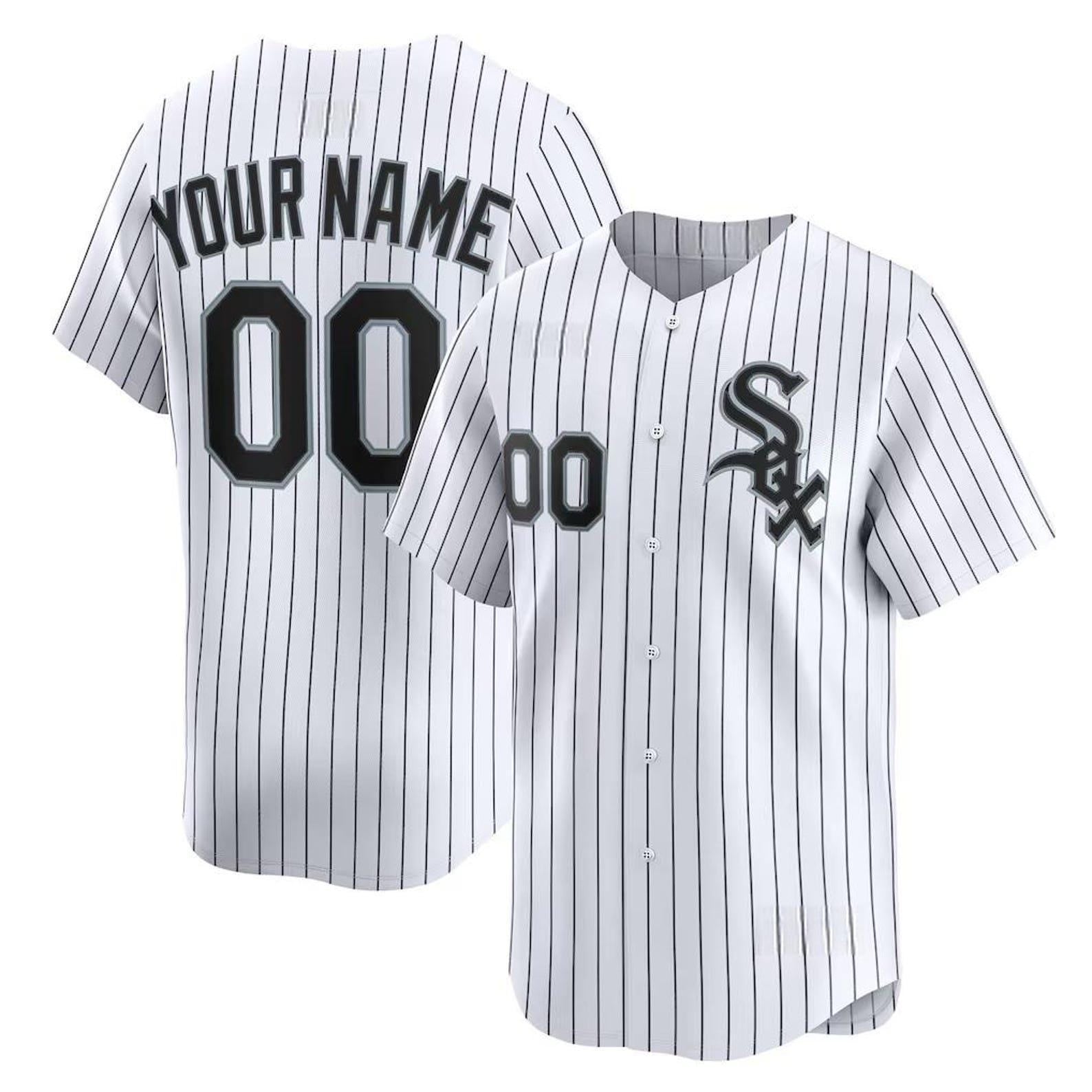 Personalized White Sox Baseball Jersey, Custom Name Number, Team sports shirts wedding Jersey Stitched Gift