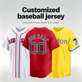 Personalized Red Sox Baseball Jersey, Custom Name Number, Team sports shirts wedding Jersey Stitched Gift