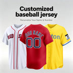 Personalized Red Sox Baseball Jersey, Custom Name Number, Team sports shirts wedding Jersey Stitched Gift