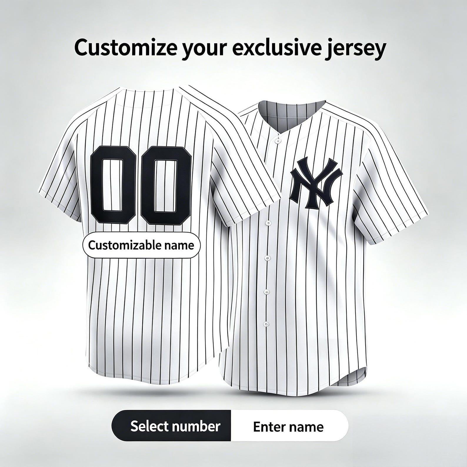 Personalized Yankees Baseball Jersey, Custom Name Number, Team sports shirts wedding Jersey Stitched Gift