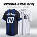 Personalized Detroit Baseball Jersey, Custom Name Number, Team sports shirts wedding Jersey Stitched Gift