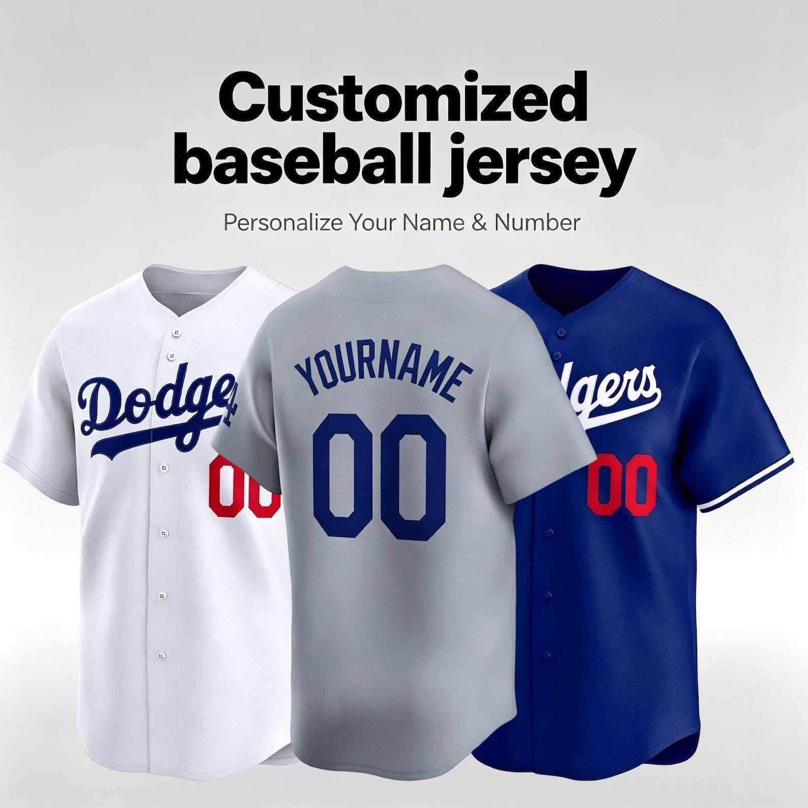 Personalized Los Angeles Baseball Jersey, Custom Name Number, Team sports shirts wedding Jersey Stitched Gift