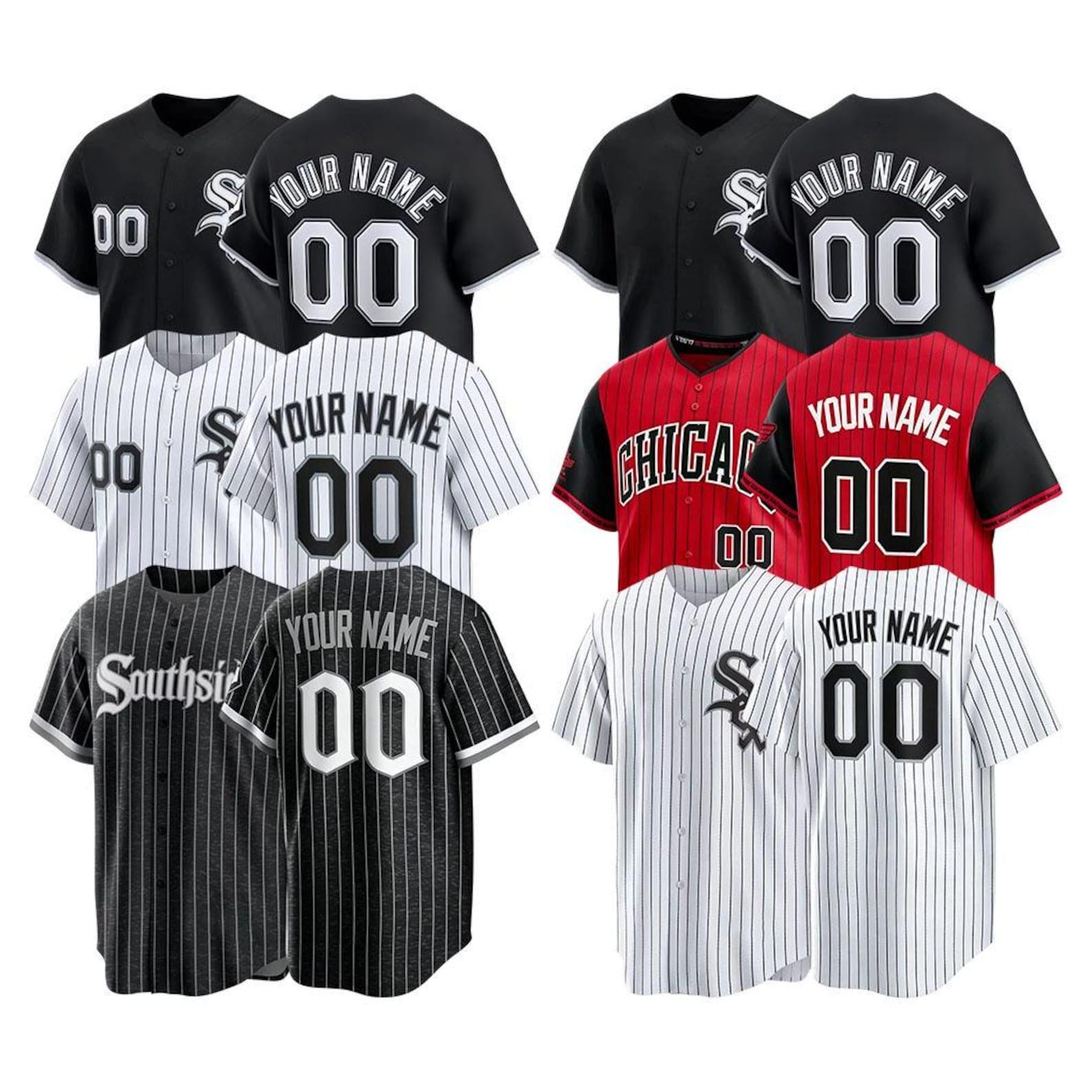 Custom Chicago Baseball Jersey | Personalized Stitched Name Number | Men/Youth Size | Game Day Fan Jersey Gift