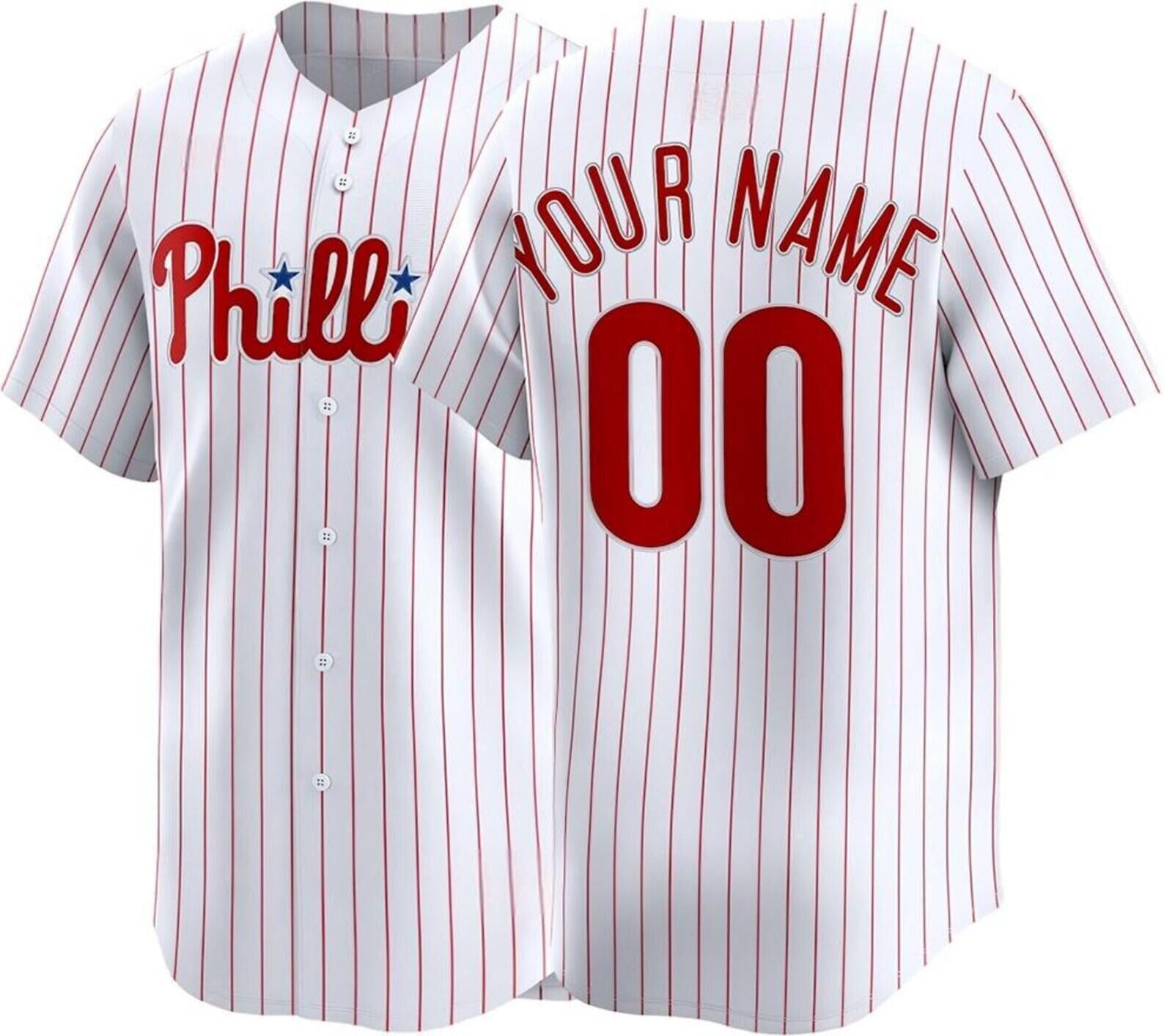 Custom Philadelphia Baseball Jersey | Personalized Stitched Name Number | Men/Youth Size | Game Day Fan Jersey Gift