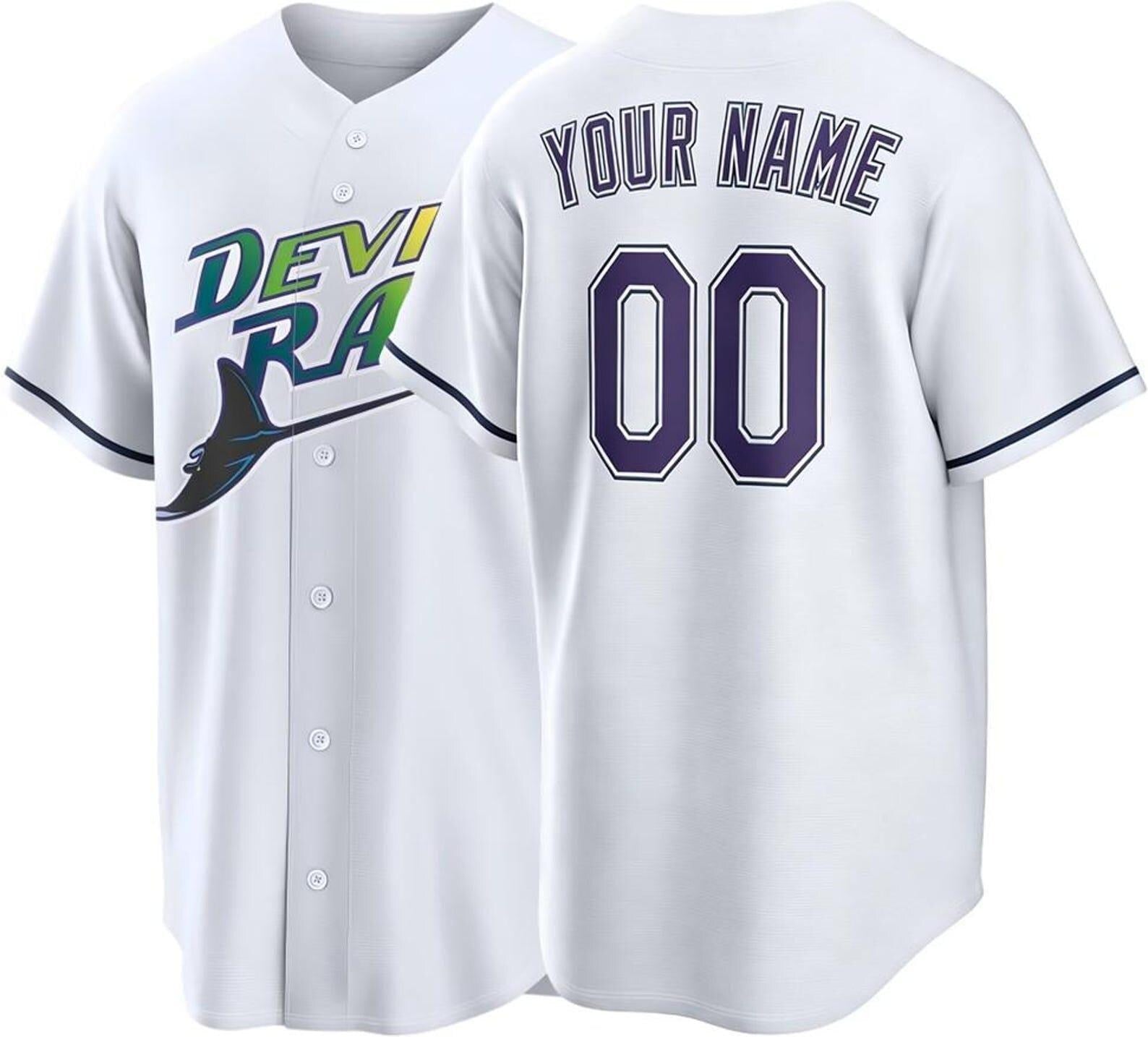 Custom Tampa Baseball Jersey | Personalized Stitched Name Number | Men/Youth Size | Game Day Fan Jersey Gift