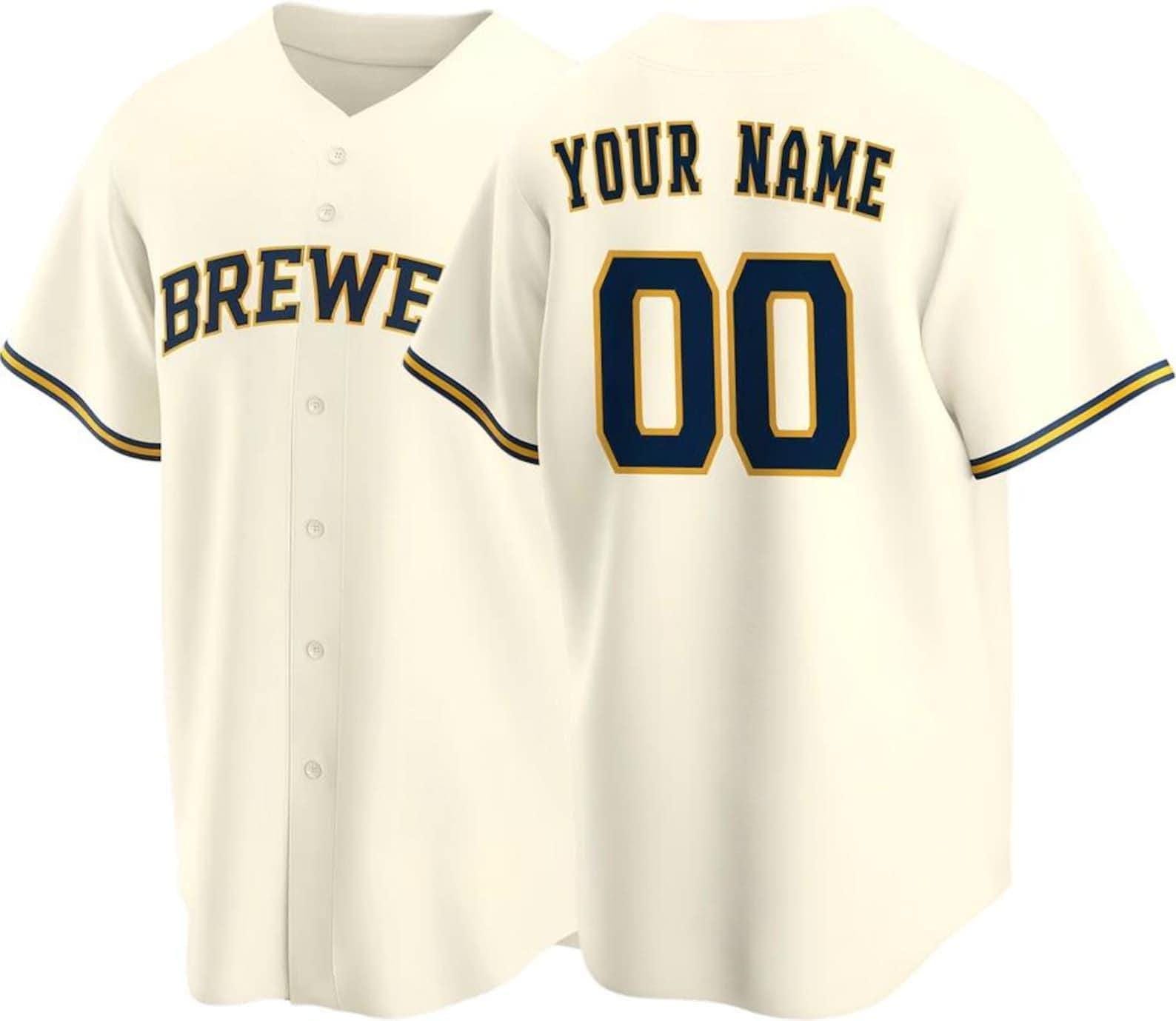 Custom Milwaukee Baseball Jersey | Personalized Stitched Name Number | Men/Youth Size | Game Day Fan Jersey Gift