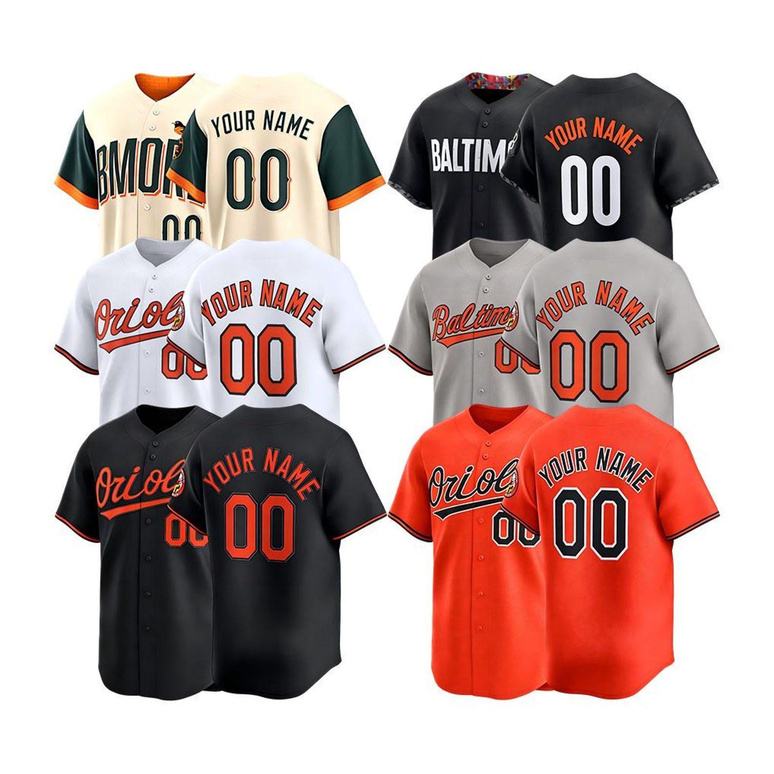 Custom Baltimore Baseball Jersey | Personalized Stitched Name Number | Men/Youth Size | Game Day Fan Jersey Gift