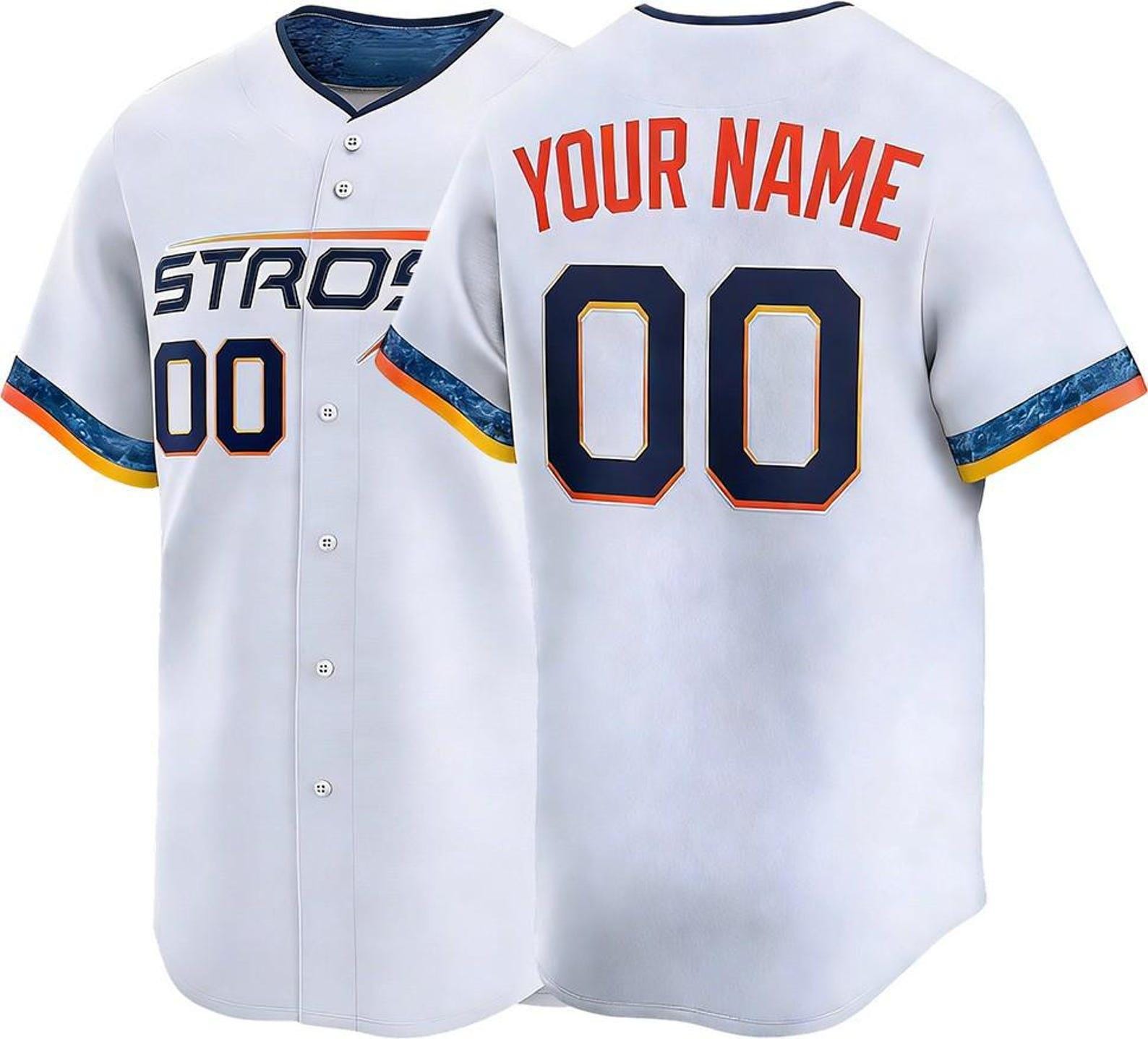 Custom Houston Baseball Jersey | Personalized Stitched Name Number | Men/Youth Size | Game Day Fan Jersey Gift