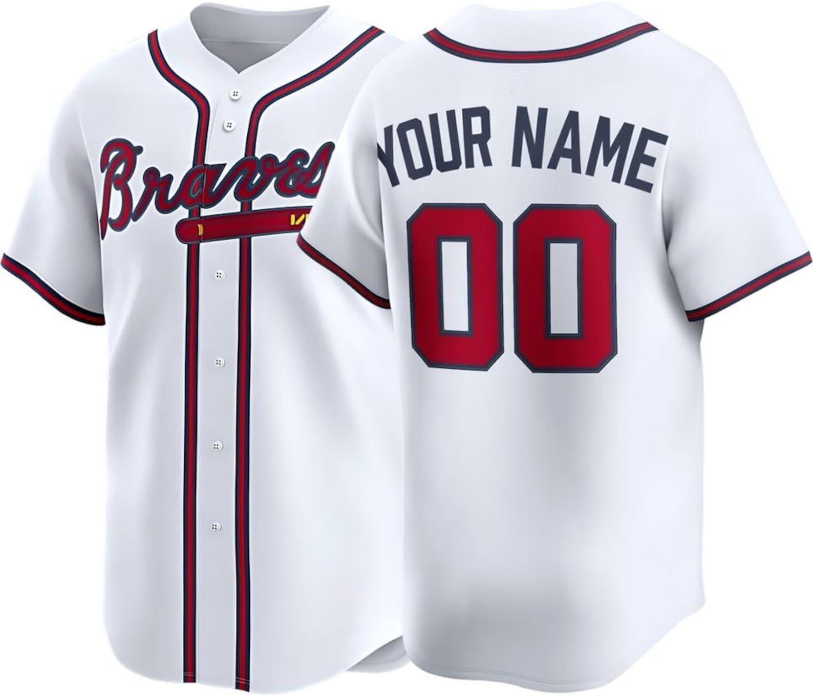 Custom Atlanta Baseball Jersey | Personalized Stitched Name Number | Men/Youth Size | Game Day Fan Jersey Gift