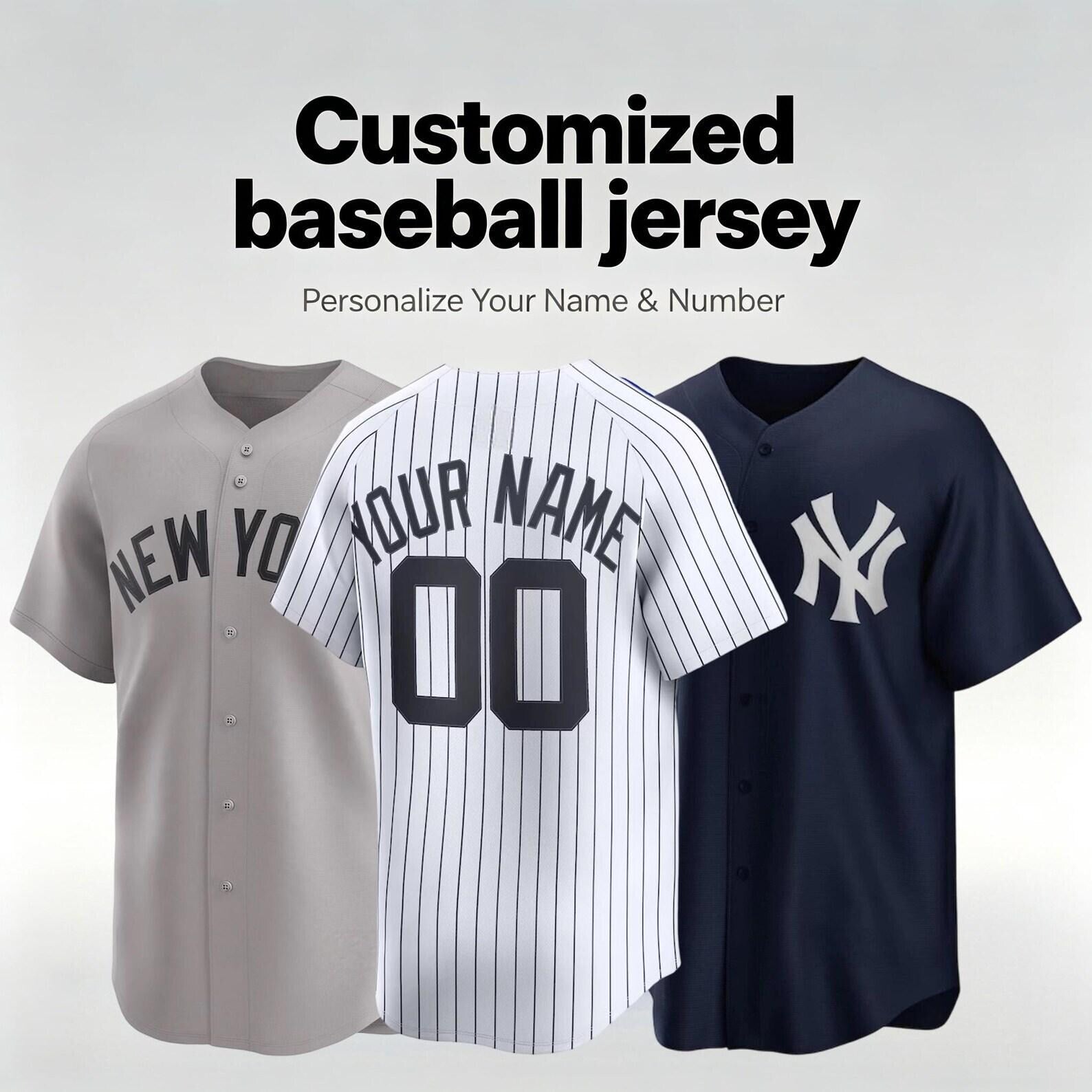 Personalized Baseball Jersey, Custom Name Number, Team sports shirts wedding Jersey Stitched Gift