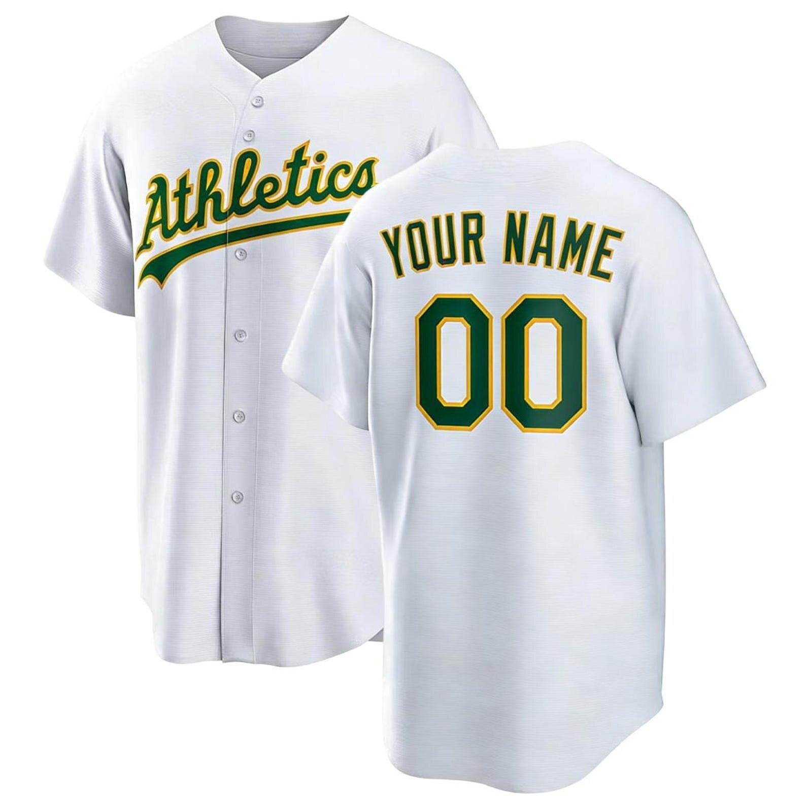 Personalized Athletics Baseball Jersey, Custom Name Number, Team sports shirts wedding Jersey Stitched Gift