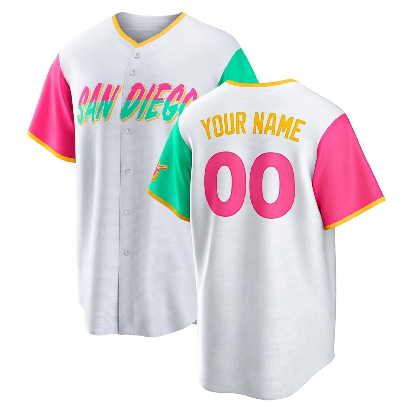 Personalized San Diego Baseball Jersey, Custom Name & Number, Team sports shirts wedding Jersey Stitched Gift