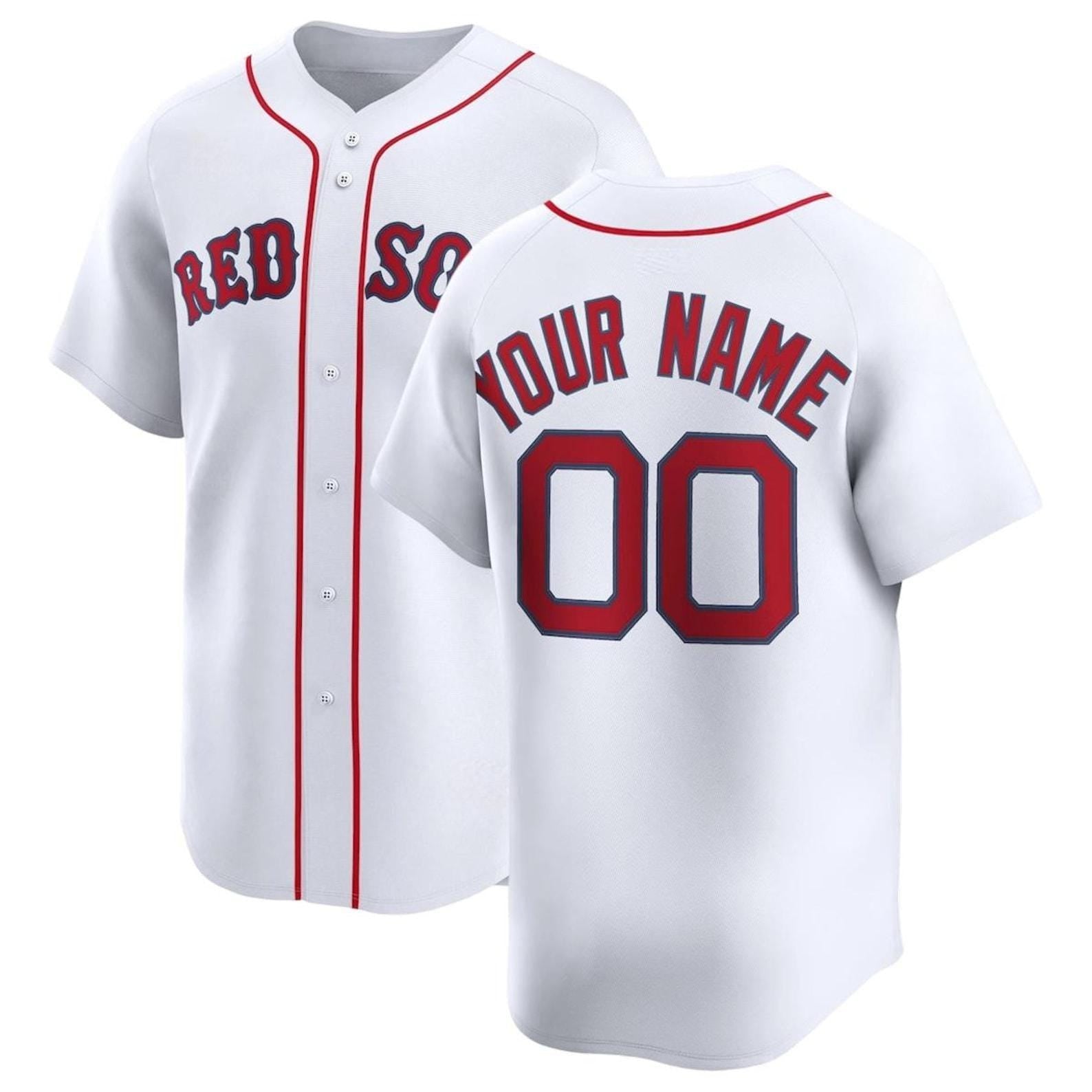 Personalized Red Sox Baseball Jersey, Custom Name Number, Team sports shirts wedding Jersey Stitched Gift