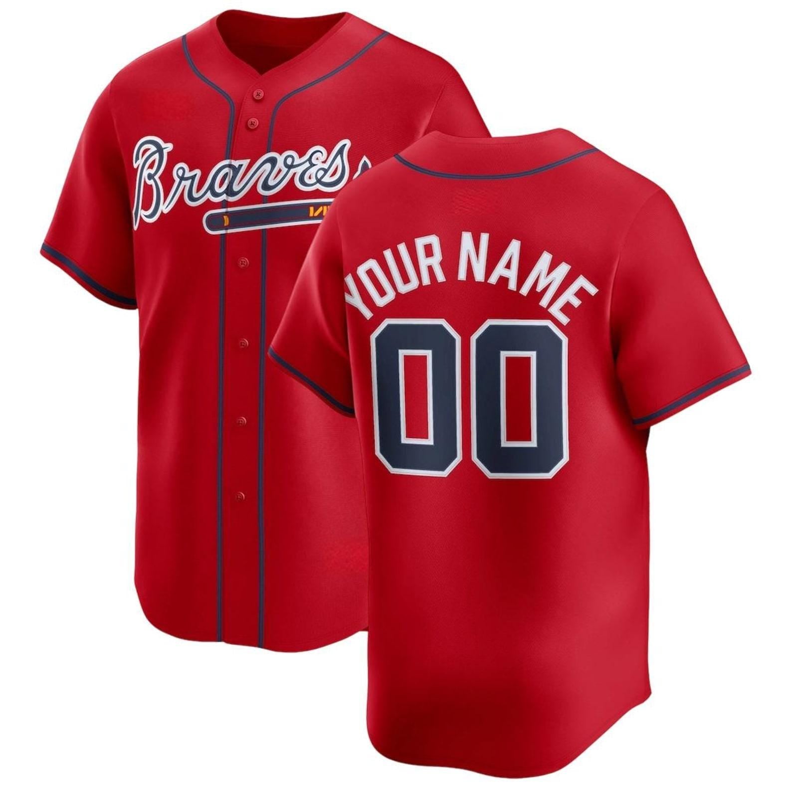 Personalized Atlanta Baseball Jersey, Custom Name & Number, Team sports shirts wedding Jersey Stitched Gift