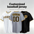 Personalized Pittsburgh Baseball Jersey, Custom Name & Number, Team sports shirts wedding Jersey Stitched Gift