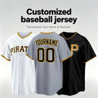 Personalized Pittsburgh Baseball Jersey, Custom Name & Number, Team sports shirts wedding Jersey Stitched Gift
